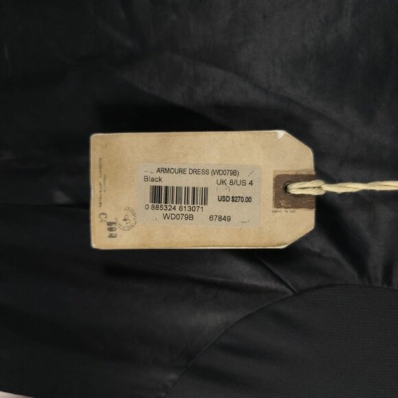 NWT ALL SAINTS ARMOURE Mini DRESS Black Semi Sheer,  Pleated Skirt WD079B Size 4 - Picture 12 of 13